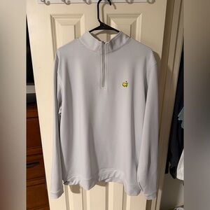 Masters by Peter Millar Quarterzip mens large white/grey